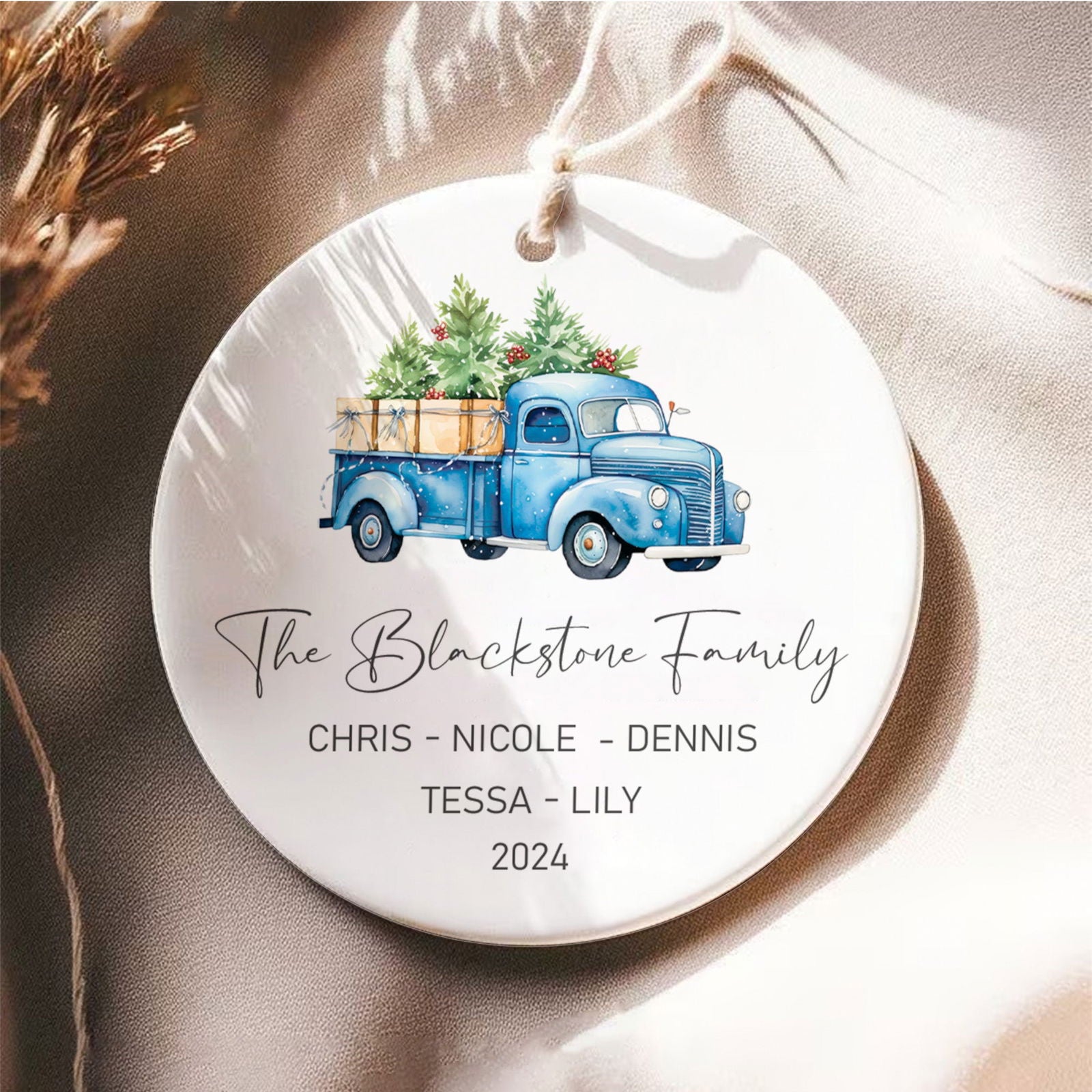 Custom Family Christmas Ornament, Personalised Family Christmas Keepsake CX03 - Kindlytoys