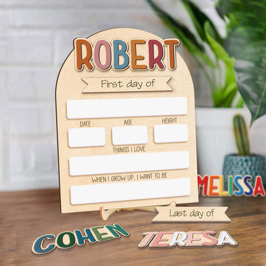 Custom First Day Last Day of School Interchangeable Sign SS58 - Kindlytoys