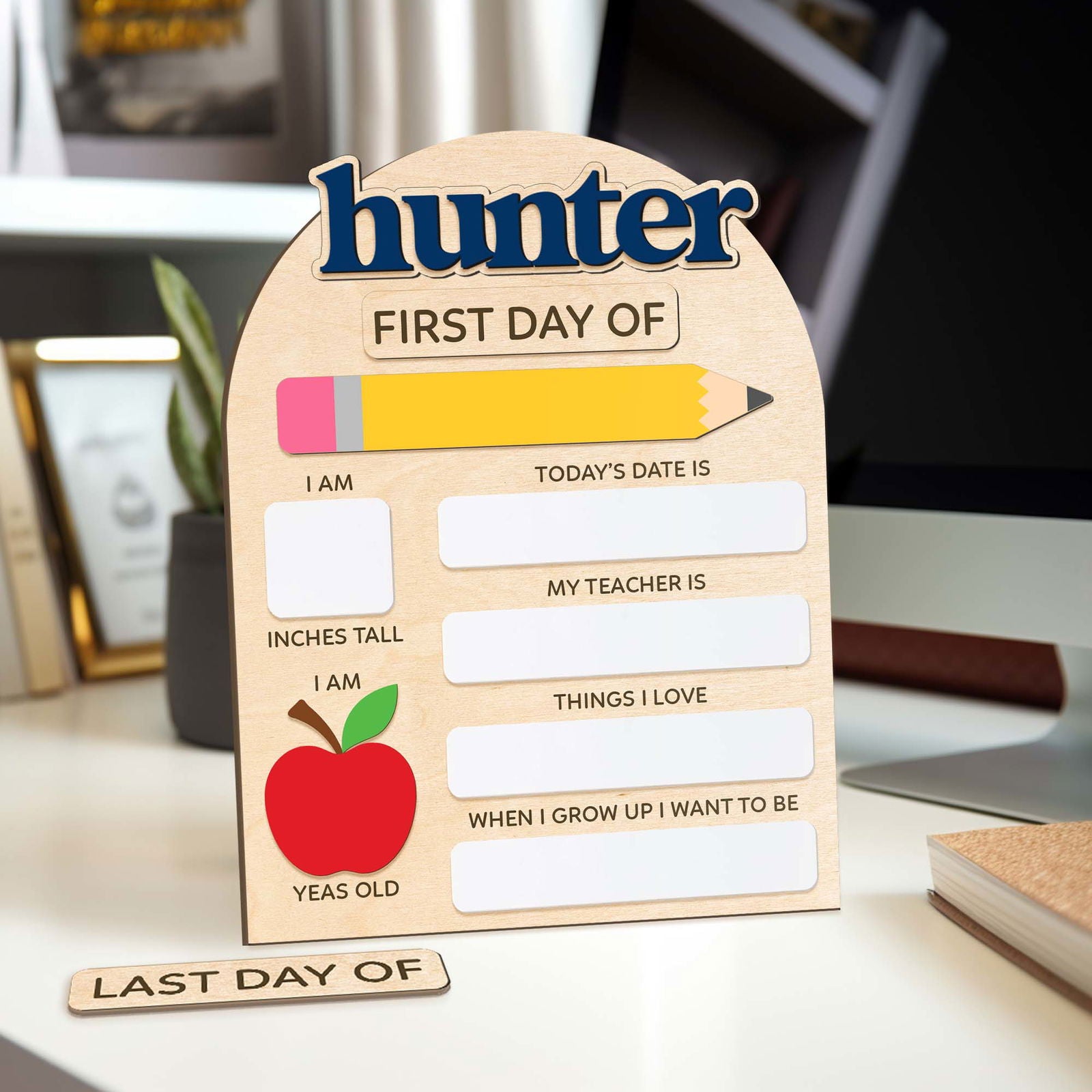 Custom First Day Last Day of School Interchangeable Sign SS59 - Kindlytoys