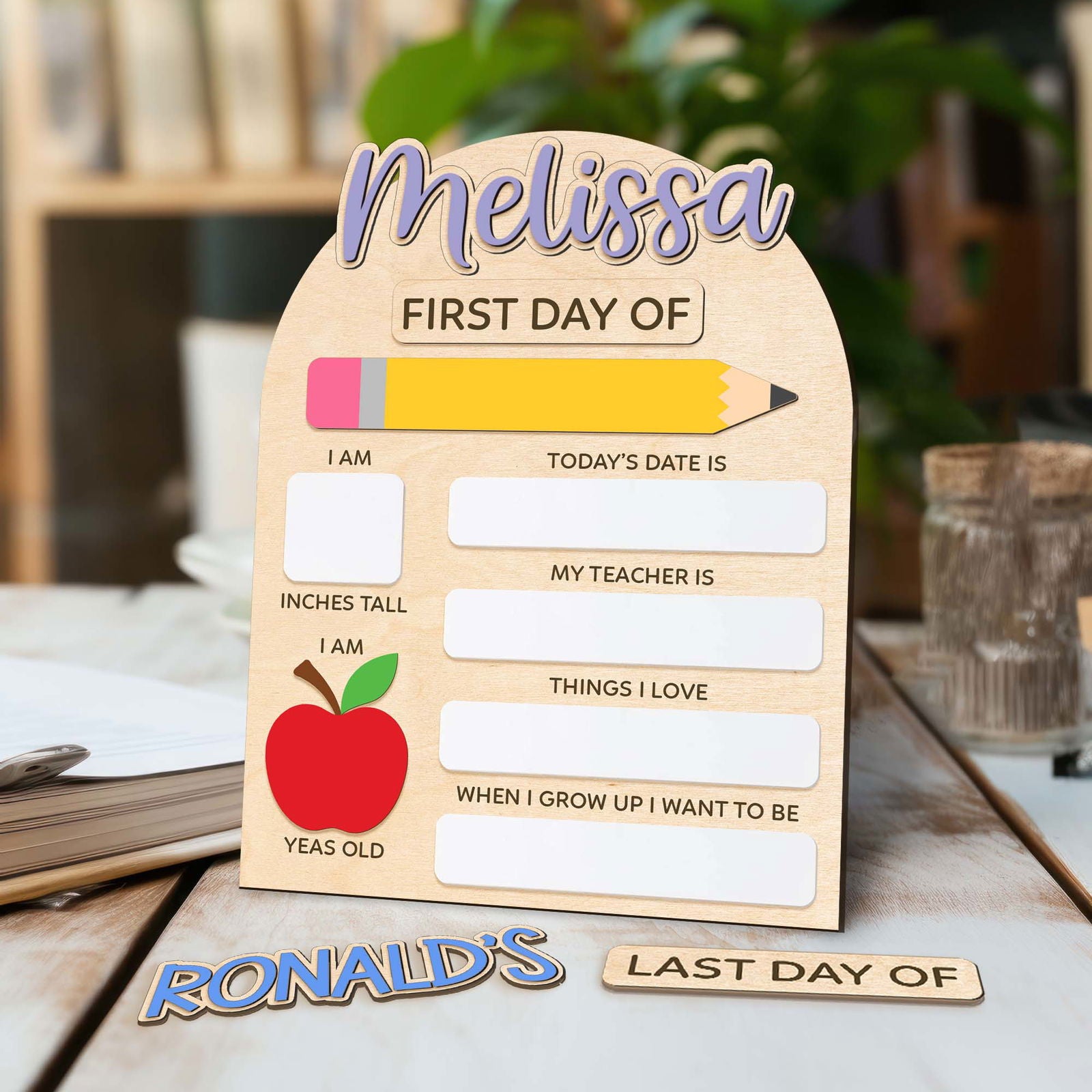Custom First Day Last Day of School Interchangeable Sign SS59 - Kindlytoys