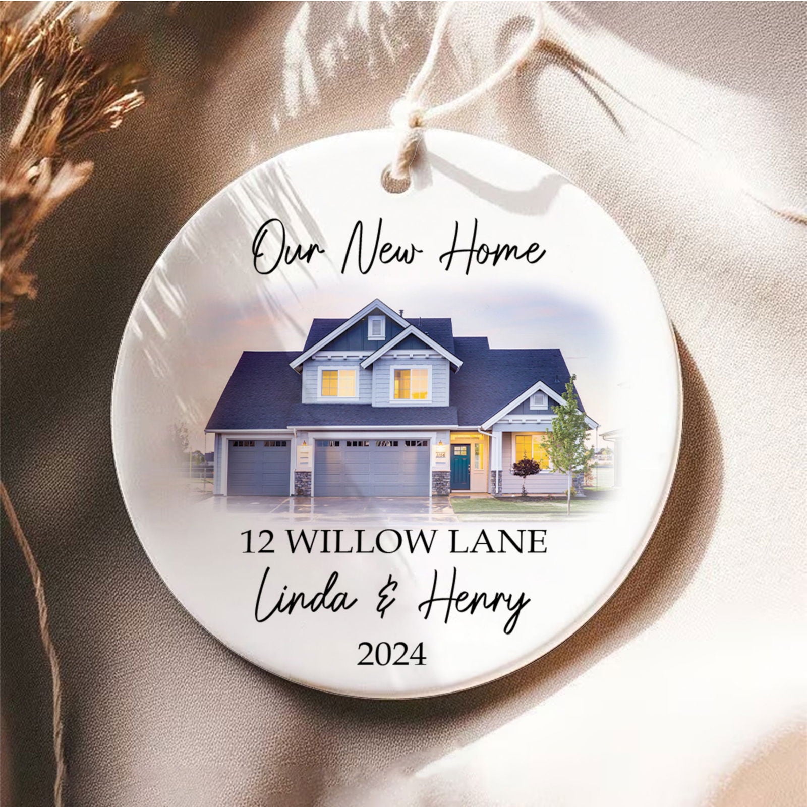 Custom House Address Christmas Ornament, Couples New Home Ornament CX01-3 - Kindlytoys