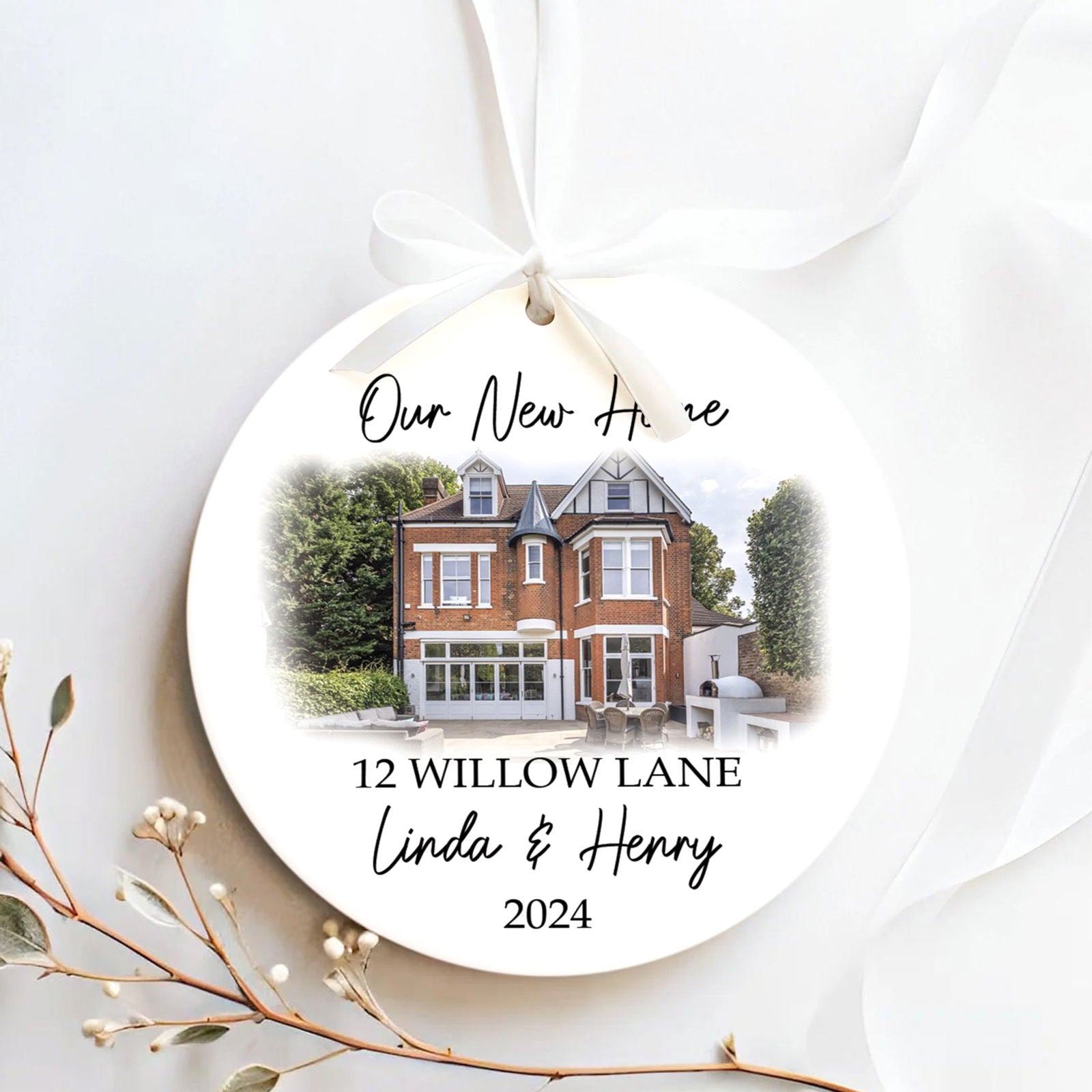 Custom House Address Christmas Ornament, Couples New Home Ornament CX01-3 - Kindlytoys