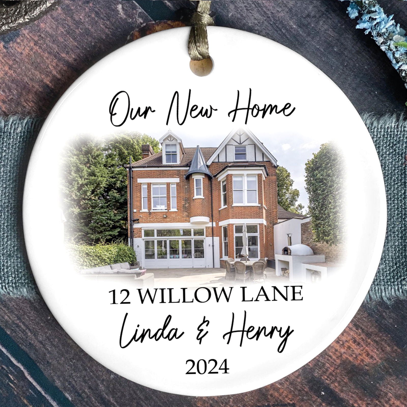 Custom House Address Christmas Ornament, Couples New Home Ornament CX01-3 - Kindlytoys