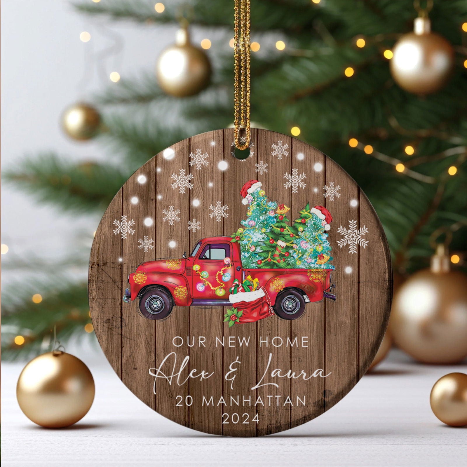 Custom New House Gift Ideas Ornament, Personalized First Christmas in Our New Home Ornament, Couples New Home Ornament, Housewarming Gifts for New House Ornament, Custom House Address Christmas Ornament, Personalized New Home Ornament CX01-9 - Kindlytoys