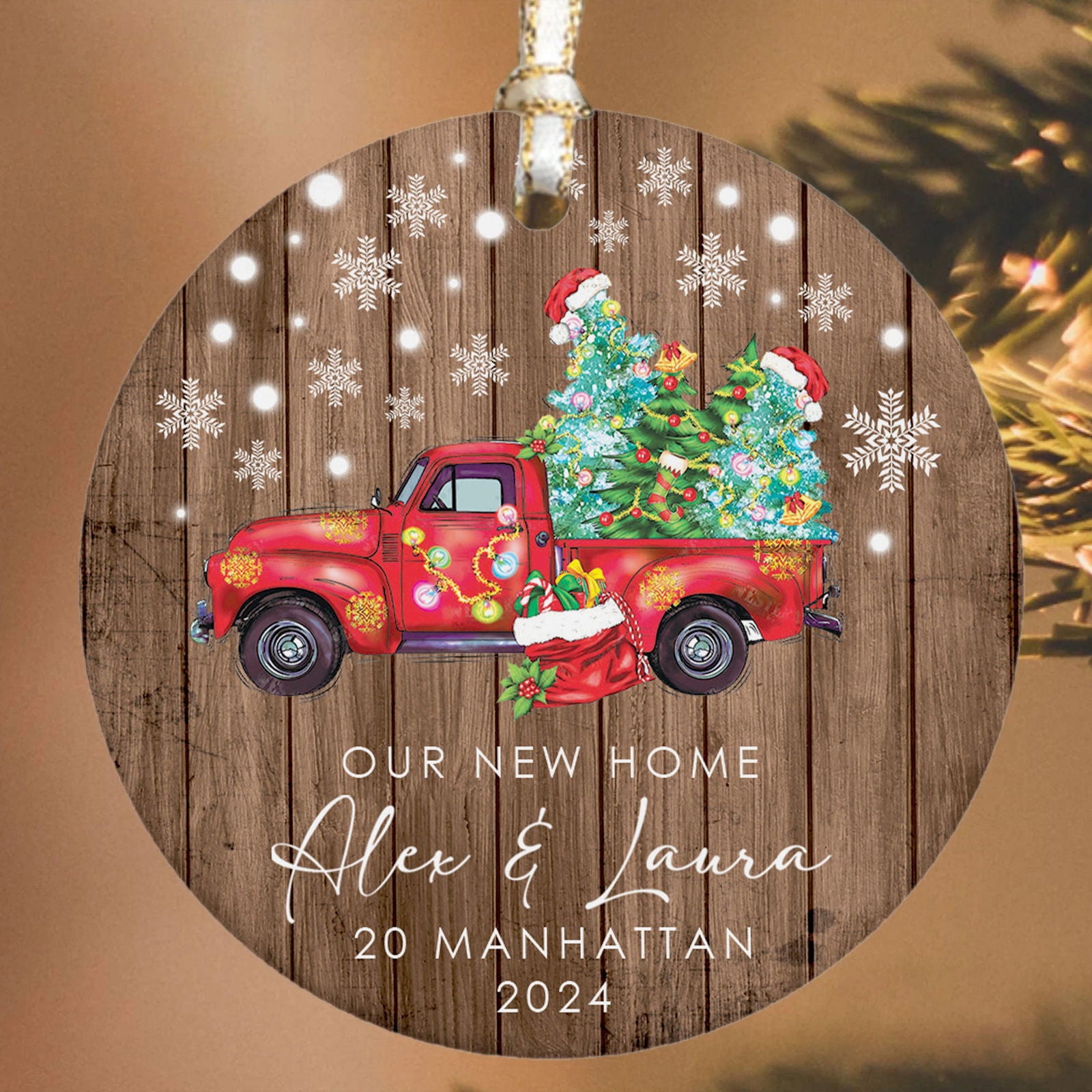 Custom New House Gift Ideas Ornament, Personalized First Christmas in Our New Home Ornament, Couples New Home Ornament, Housewarming Gifts for New House Ornament, Custom House Address Christmas Ornament, Personalized New Home Ornament CX01-9 - Kindlytoys