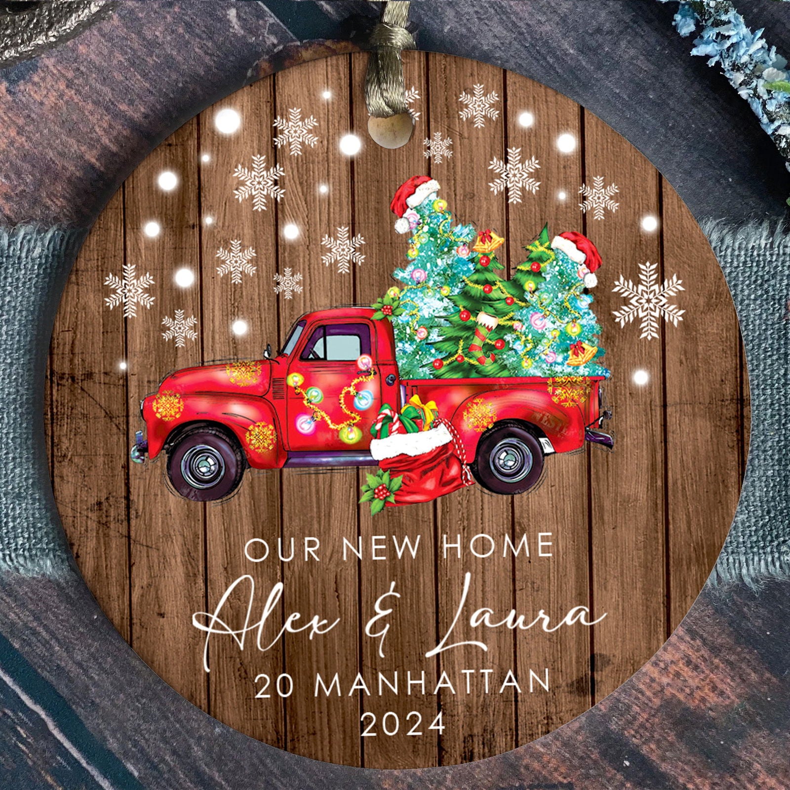 Custom New House Gift Ideas Ornament, Personalized First Christmas in Our New Home Ornament, Couples New Home Ornament, Housewarming Gifts for New House Ornament, Custom House Address Christmas Ornament, Personalized New Home Ornament CX01-9 - Kindlytoys