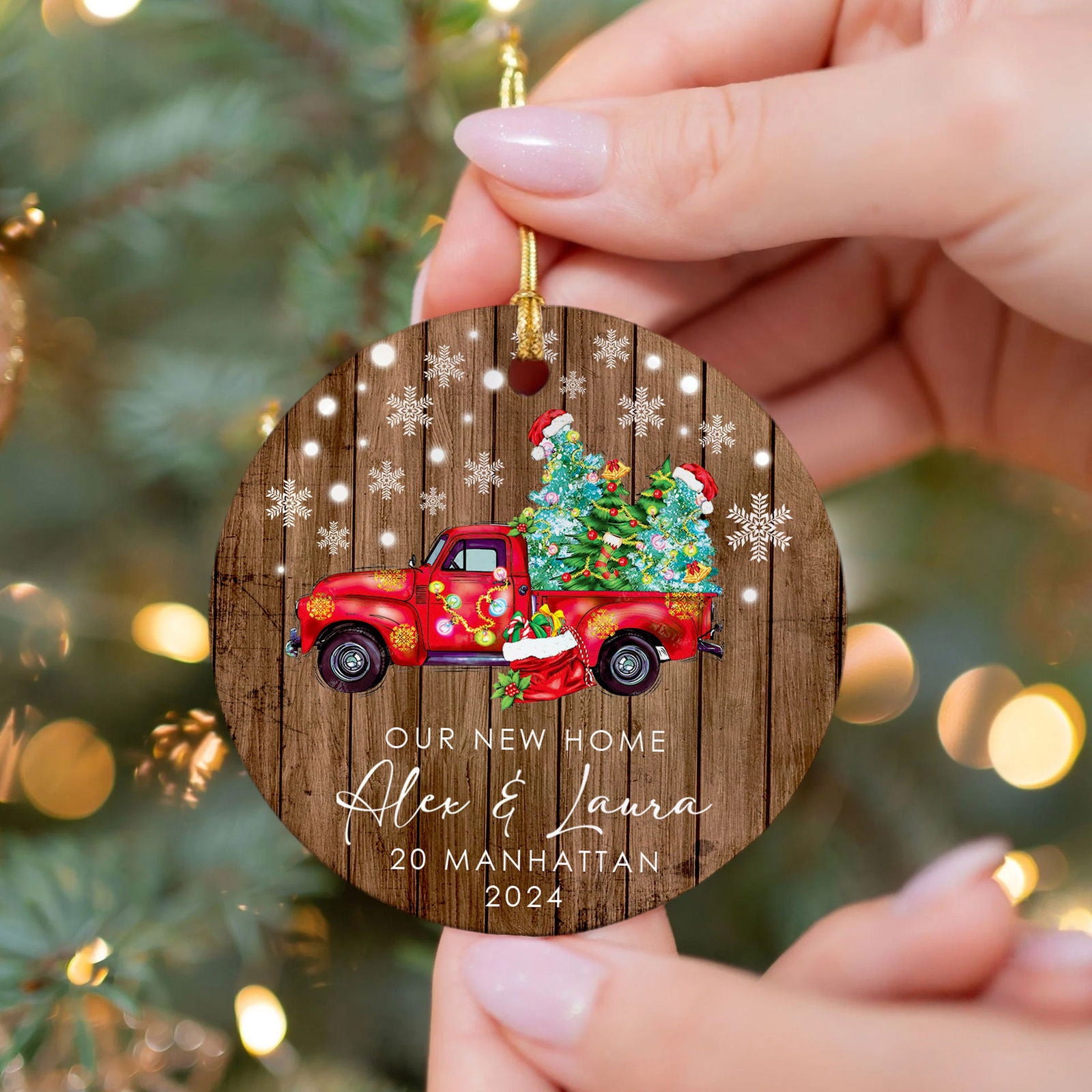 Custom New House Gift Ideas Ornament, Personalized First Christmas in Our New Home Ornament, Couples New Home Ornament, Housewarming Gifts for New House Ornament, Custom House Address Christmas Ornament, Personalized New Home Ornament CX01-9 - Kindlytoys