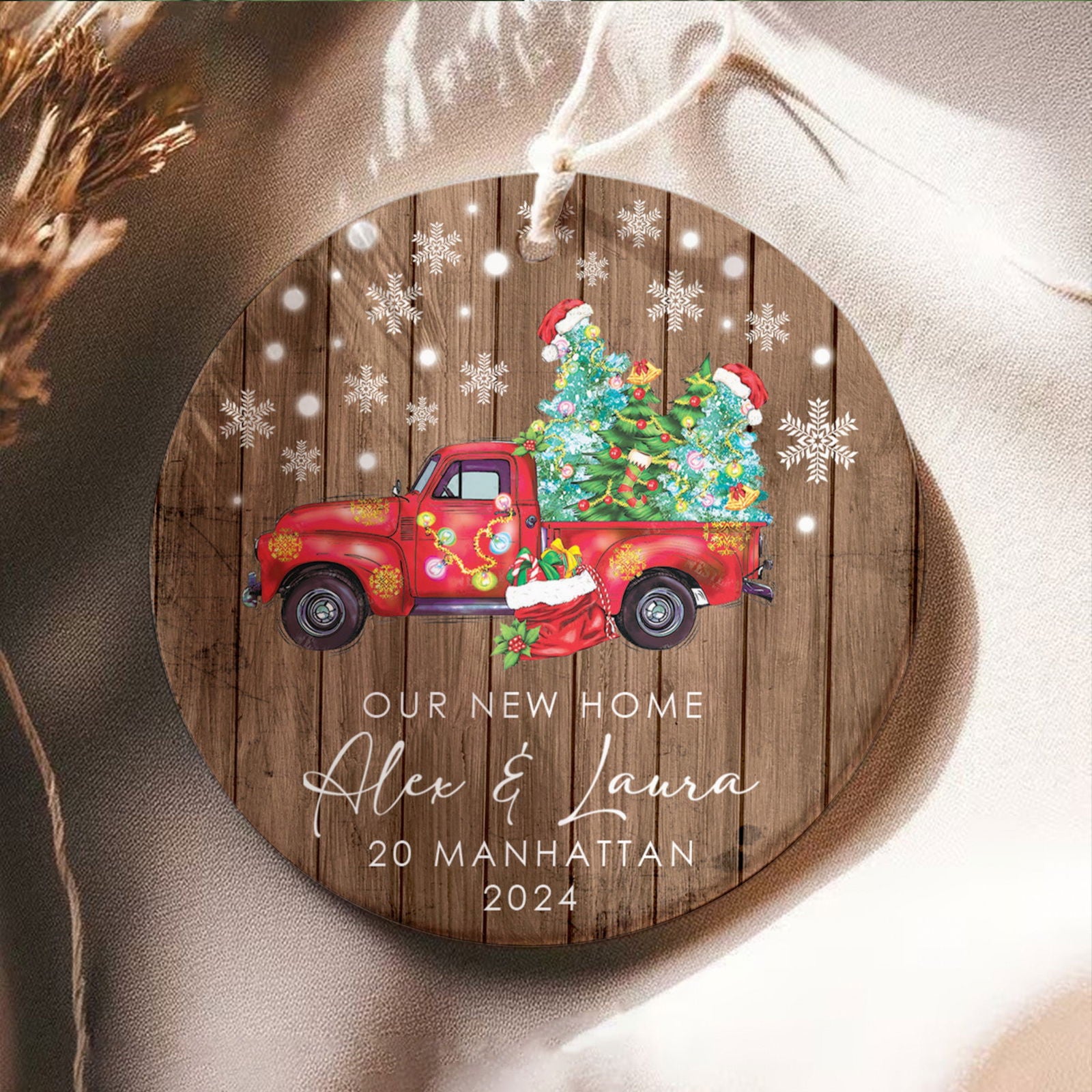 Custom New House Gift Ideas Ornament, Personalized First Christmas in Our New Home Ornament, Couples New Home Ornament, Housewarming Gifts for New House Ornament, Custom House Address Christmas Ornament, Personalized New Home Ornament CX01-9 - Kindlytoys