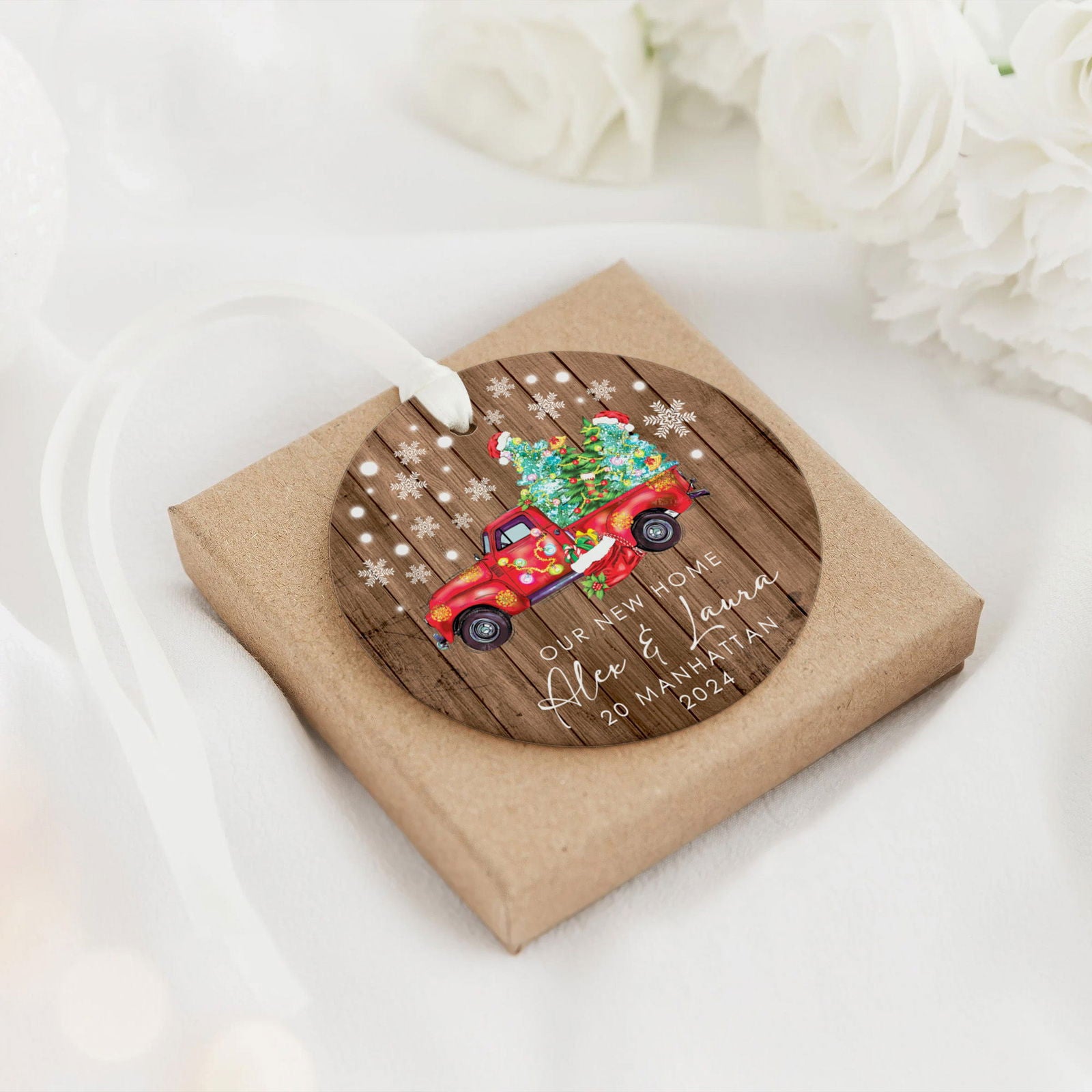 Custom New House Gift Ideas Ornament, Personalized First Christmas in Our New Home Ornament, Couples New Home Ornament, Housewarming Gifts for New House Ornament, Custom House Address Christmas Ornament, Personalized New Home Ornament CX01-9 - Kindlytoys