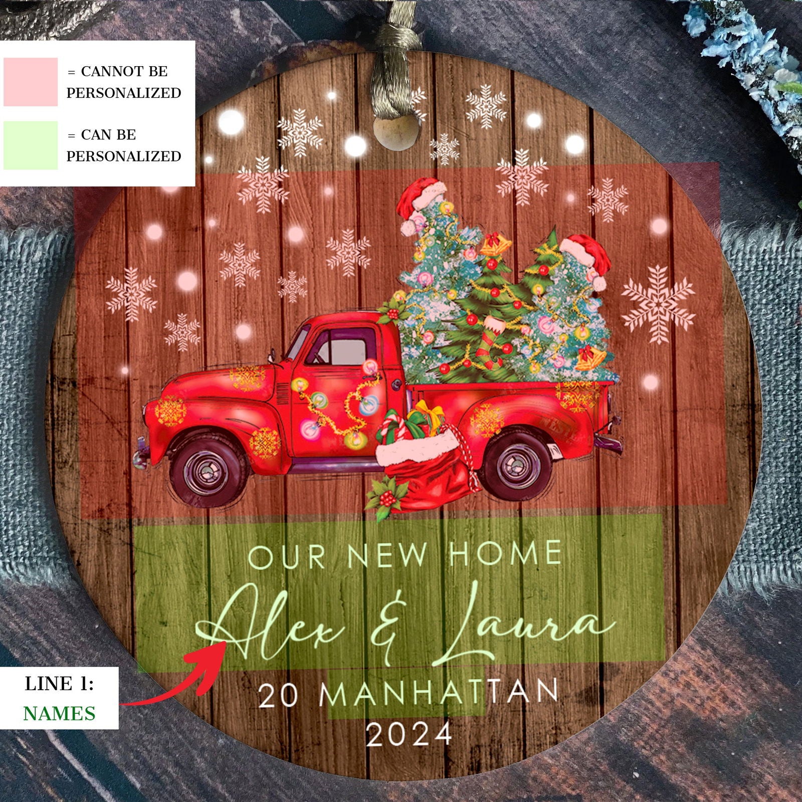 Custom New House Gift Ideas Ornament, Personalized First Christmas in Our New Home Ornament, Couples New Home Ornament, Housewarming Gifts for New House Ornament, Custom House Address Christmas Ornament, Personalized New Home Ornament CX01-9 - Kindlytoys