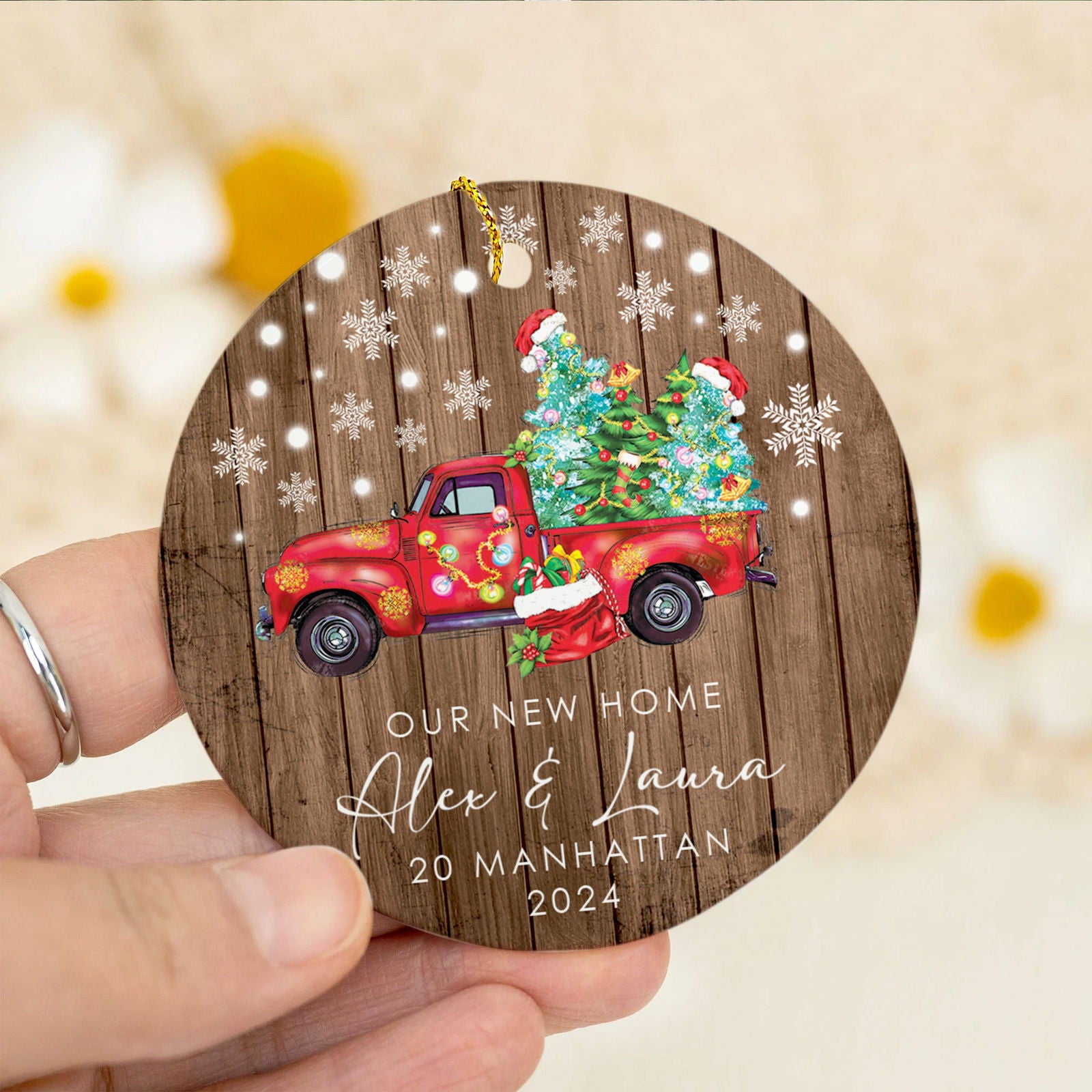 Custom New House Gift Ideas Ornament, Personalized First Christmas in Our New Home Ornament, Couples New Home Ornament, Housewarming Gifts for New House Ornament, Custom House Address Christmas Ornament, Personalized New Home Ornament CX01-9 - Kindlytoys