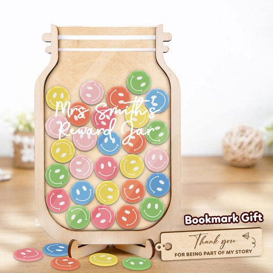 Custom Reward Jar and Tokens Smile Classroom PY09 - Kindlytoys