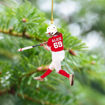 Custom Softball Acrylic Ornament, Personalized Softball, Baseball Ornament CF435 - Kindlytoys