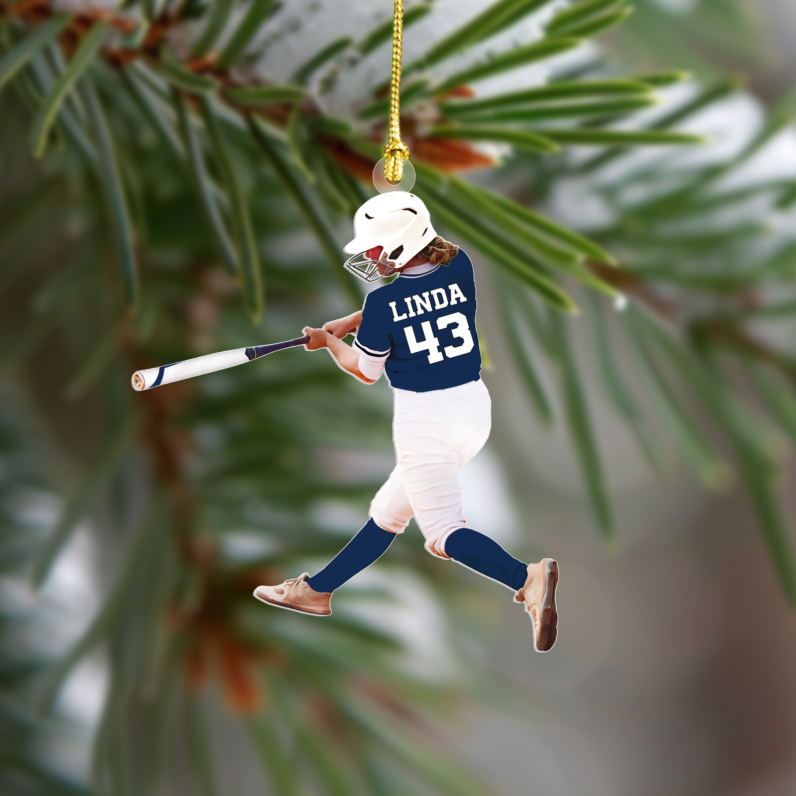 Custom Softball Acrylic Ornament, Personalized Softball, Baseball Ornament CF435 - Kindlytoys