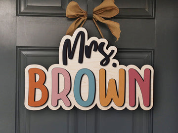 Custom Teacher Door Sign For Classroom DT01 - Kindlytoys