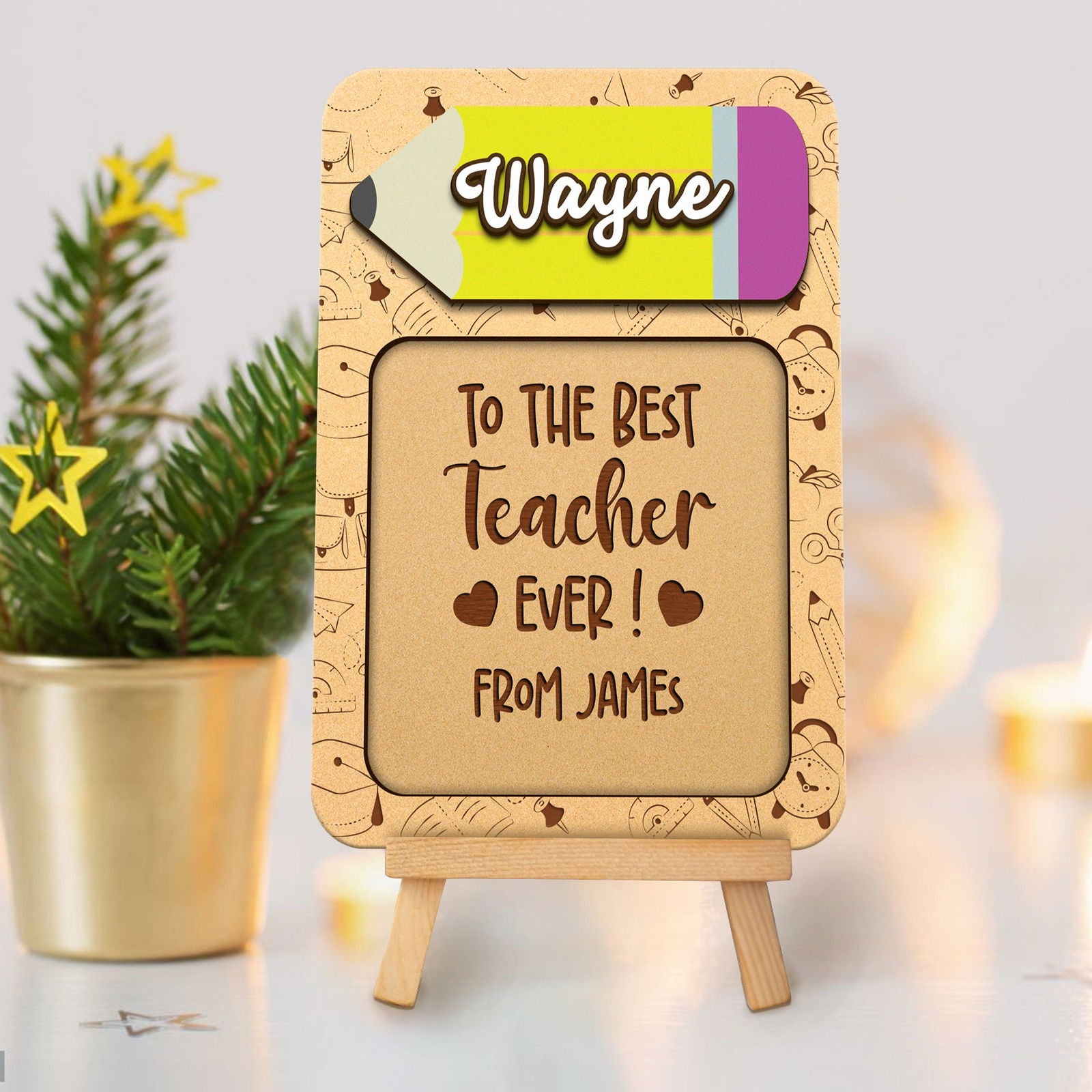 Custom Teacher Sticky Note Holder, Personalized Gift for Teacher, Teacher Appreciation Gift, Sticky Note Pad Holder SN08 - Kindlytoys
