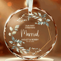 Custom Wedding Christmas Glass Ornament, Location Map Wedding Ornament, Married Ornament, Wedding Ornament, Personalized Ornament Wedding GX05-12 - Kindlytoys