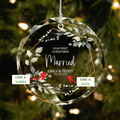 Custom Wedding Christmas Glass Ornament, Location Map Wedding Ornament, Married Ornament, Wedding Ornament, Personalized Ornament Wedding GX05-12 - Kindlytoys