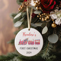 Customized Ceramic Baby Christmas Ornament, Personalized First Christmas Baby Ornament Gift, Holiday Keepsake Ornament, First Christmas Gift, Gift For Baby CX02-63 - Kindlytoys