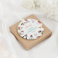 Customized First Christmas Baby Ornament Gift, Personalized Woodland Creatures 3 Inch Ceramic Christmas Ornament, Holiday Keepsake Ornament, Gift For Baby CX02-58 - Kindlytoys