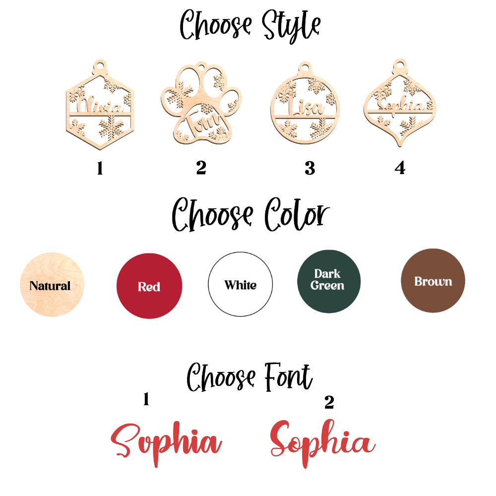 Customized Wooden Name Tags for Place Setting, Christmas Stocking Name Tags KT33 - Kindlytoys