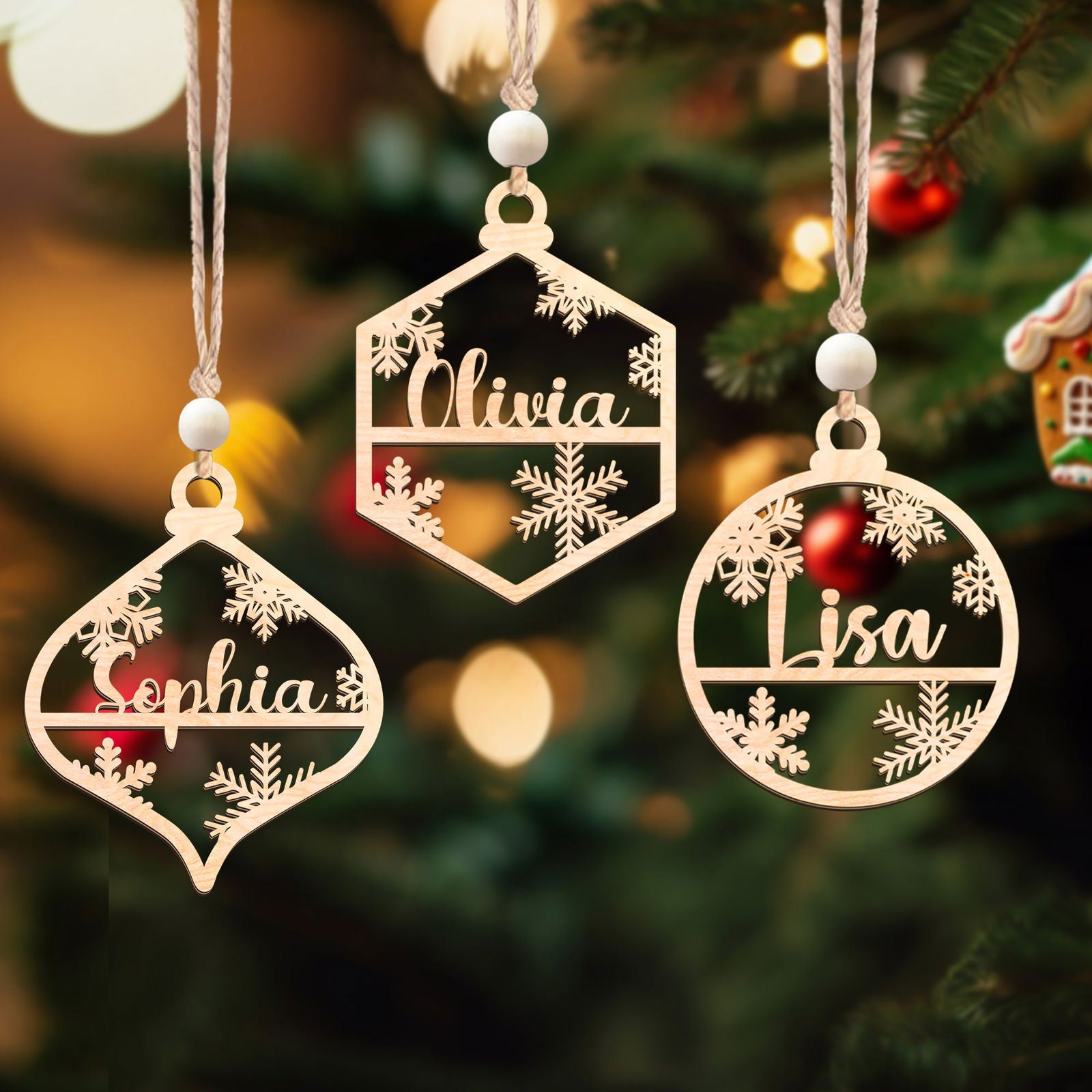 Customized Wooden Name Tags for Place Setting, Christmas Stocking Name Tags KT33 - Kindlytoys