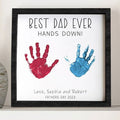 DIY Wooden Handprint for Father, Best Dad Ever Handprint, Gift ideas for dad, Personalized gifts for dad, Fathers Day Gift HW01 - Kindlytoys