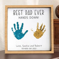 DIY Wooden Handprint for Father, Best Dad Ever Handprint, Gift ideas for dad, Personalized gifts for dad, Fathers Day Gift HW01 - Kindlytoys