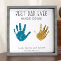 DIY Wooden Handprint for Father, Best Dad Ever Handprint, Gift ideas for dad, Personalized gifts for dad, Fathers Day Gift HW01 - Kindlytoys