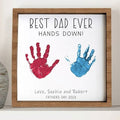 DIY Wooden Handprint for Father, Best Dad Ever Handprint, Gift ideas for dad, Personalized gifts for dad, Fathers Day Gift HW01 - Kindlytoys
