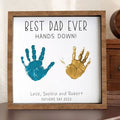 DIY Wooden Handprint for Father, Best Dad Ever Handprint, Gift ideas for dad, Personalized gifts for dad, Fathers Day Gift HW01 - Kindlytoys