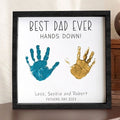 DIY Wooden Handprint for Father, Best Dad Ever Handprint, Gift ideas for dad, Personalized gifts for dad, Fathers Day Gift HW01 - Kindlytoys
