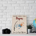 Daddy Fishing Handprint, Fishing Handprint For Father Day Gift, Fish Handprint FH01 - Kindlytoys