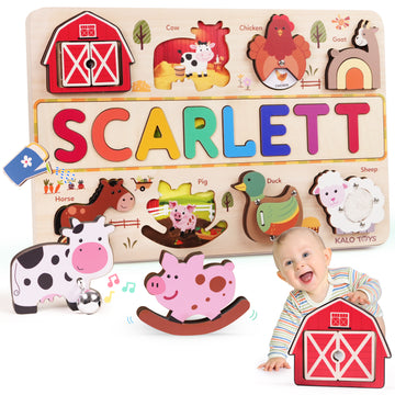 Personalized Wooden Busy Board Name Puzzle NP54