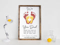 Father's Day Wooden Footprint Sign, Art For Father, Gift For Dad, Gift ideas for Papa WF01 - Kindlytoys