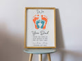 Father's Day Wooden Footprint Sign, Art For Father, Gift For Dad, Gift ideas for Papa WF01 - Kindlytoys