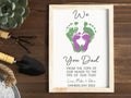 Father's Day Wooden Footprint Sign, Art For Father, Gift For Dad, Gift ideas for Papa WF01 - Kindlytoys