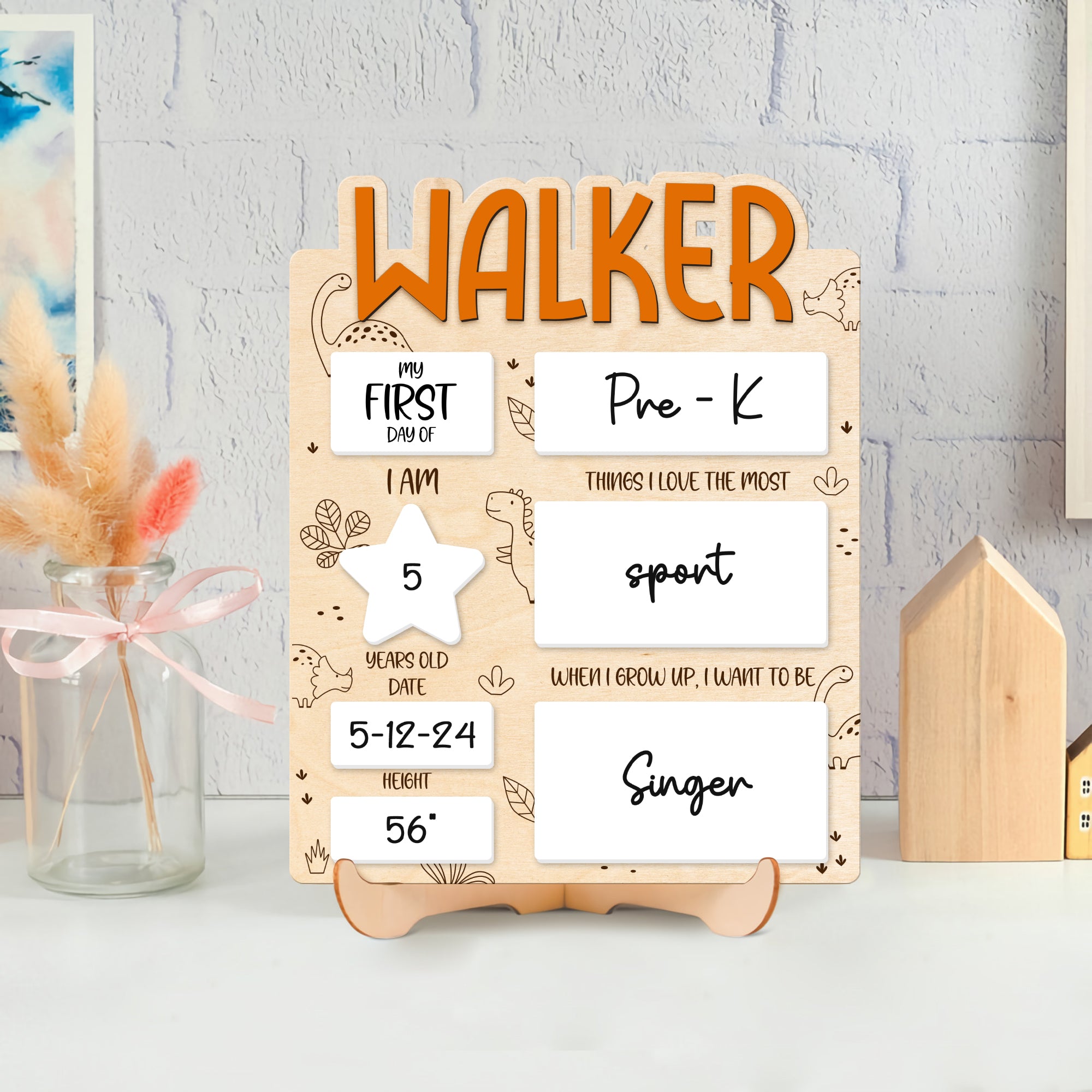 Personalized First Day Of School Sign for Kid SS43