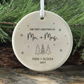 First Christmas Married Ornament, Mr Mrs Ornament, Personalized Wedding Gift, Newlywed Christmas Gift, Our First Christmas Ornament CX05-29 - Kindlytoys