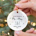 First Christmas Married Ornament, Mr Mrs Ornament, Personalized Wedding Gift, Newlywed Christmas Gift, Our First Christmas Ornament CX05-29 - Kindlytoys