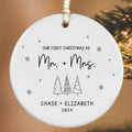 First Christmas Married Ornament, Mr Mrs Ornament, Personalized Wedding Gift, Newlywed Christmas Gift, Our First Christmas Ornament CX05-29 - Kindlytoys