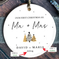 First Christmas Married Ornament,  Mr and Mrs Tree Christmas Ornament, First Christmas Married Gift, Newlywed Gift CX06-31 - Kindlytoys