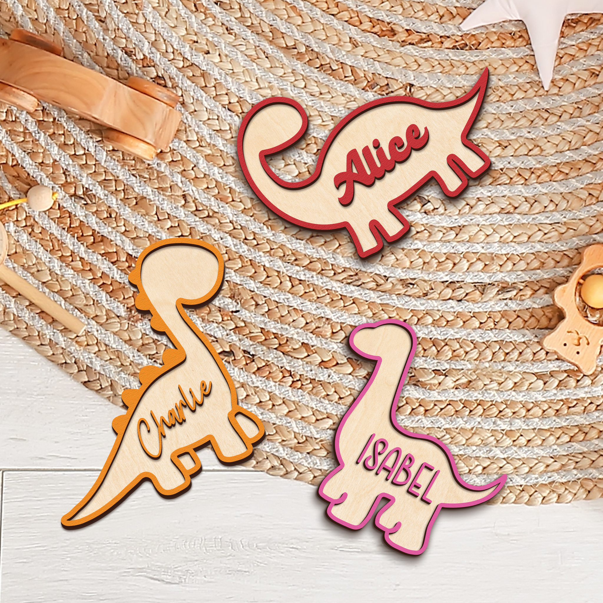 Personalized Dinosaur Name Door Sign, Custom Kids Room Decor with Dinosaur Letters, Boys Bedroom Wall Art, Unique Gift for Dinosaur Enthusiasts and Kids KDT40