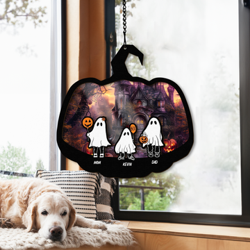 Personalized Halloween Stained Glass Suncatcher SC78