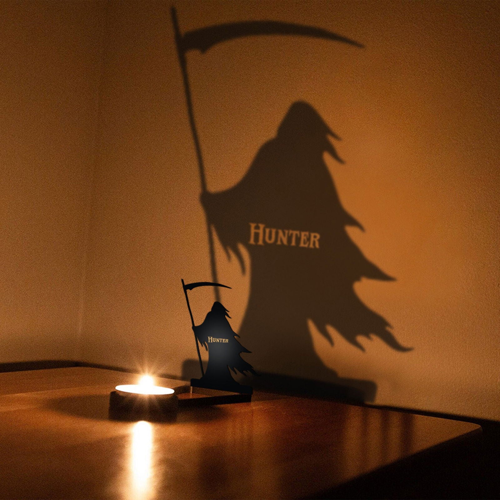 Halloween Candle Holder – Spooky Tealight Shadow Caster for Haunting Decor TV01 - Kindlytoys