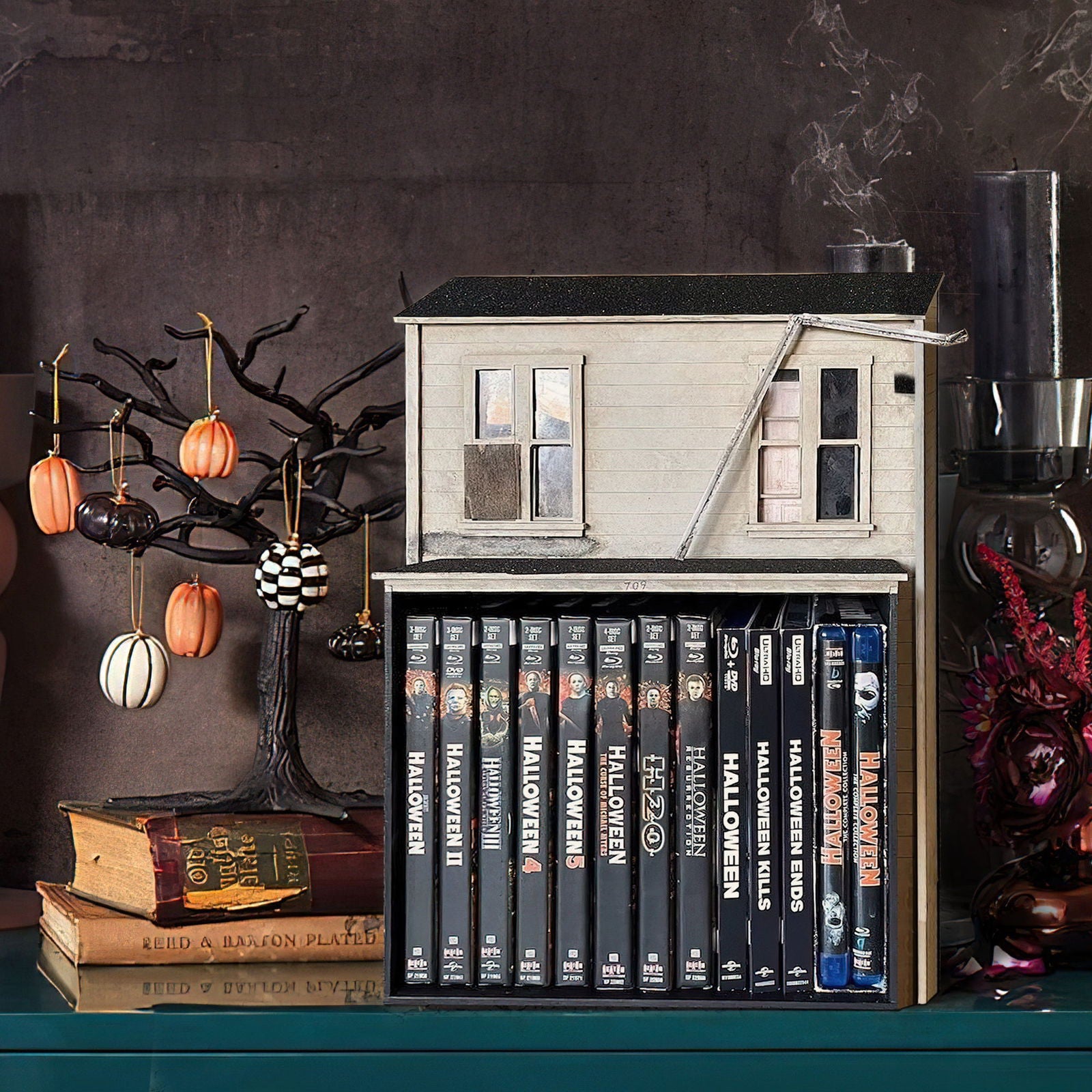 Halloween Michael Myer's House 1978 Media Wooden Storage, Mr. Zombie Workshop Handmade DVD, VHS, Movie Storage DIY | KindlyToys - Kindlytoys