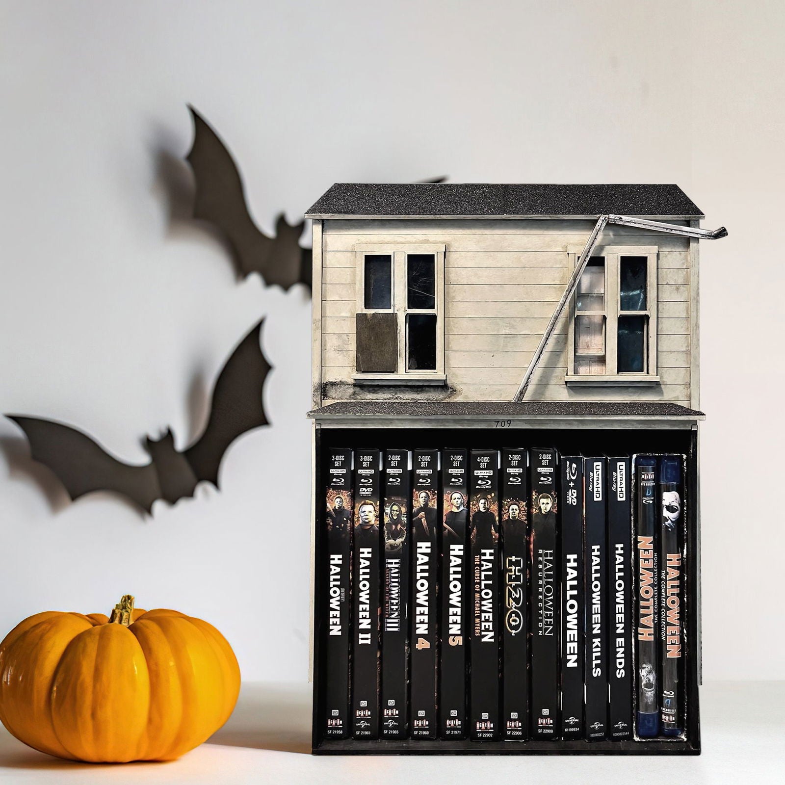 Halloween Michael Myer's House 1978 Media Wooden Storage, Mr. Zombie Workshop Handmade DVD, VHS, Movie Storage DIY | KindlyToys - Kindlytoys