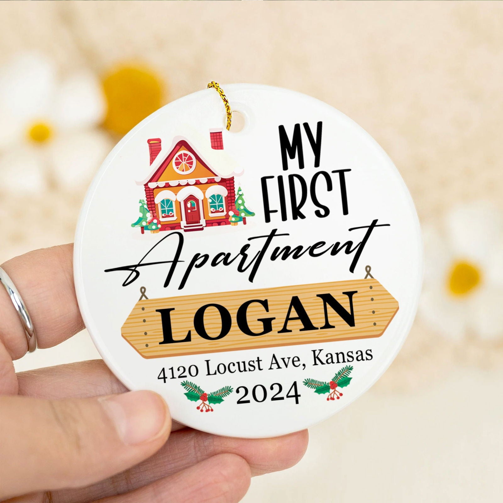 Housewarming Gifts for New House Ornament, Personalized First Christmas in Our New Home Ornament, Custom House Address Christmas Ornament, Personalized New Home Ornament, Couples New Home Ornament CX01-7 - Kindlytoys