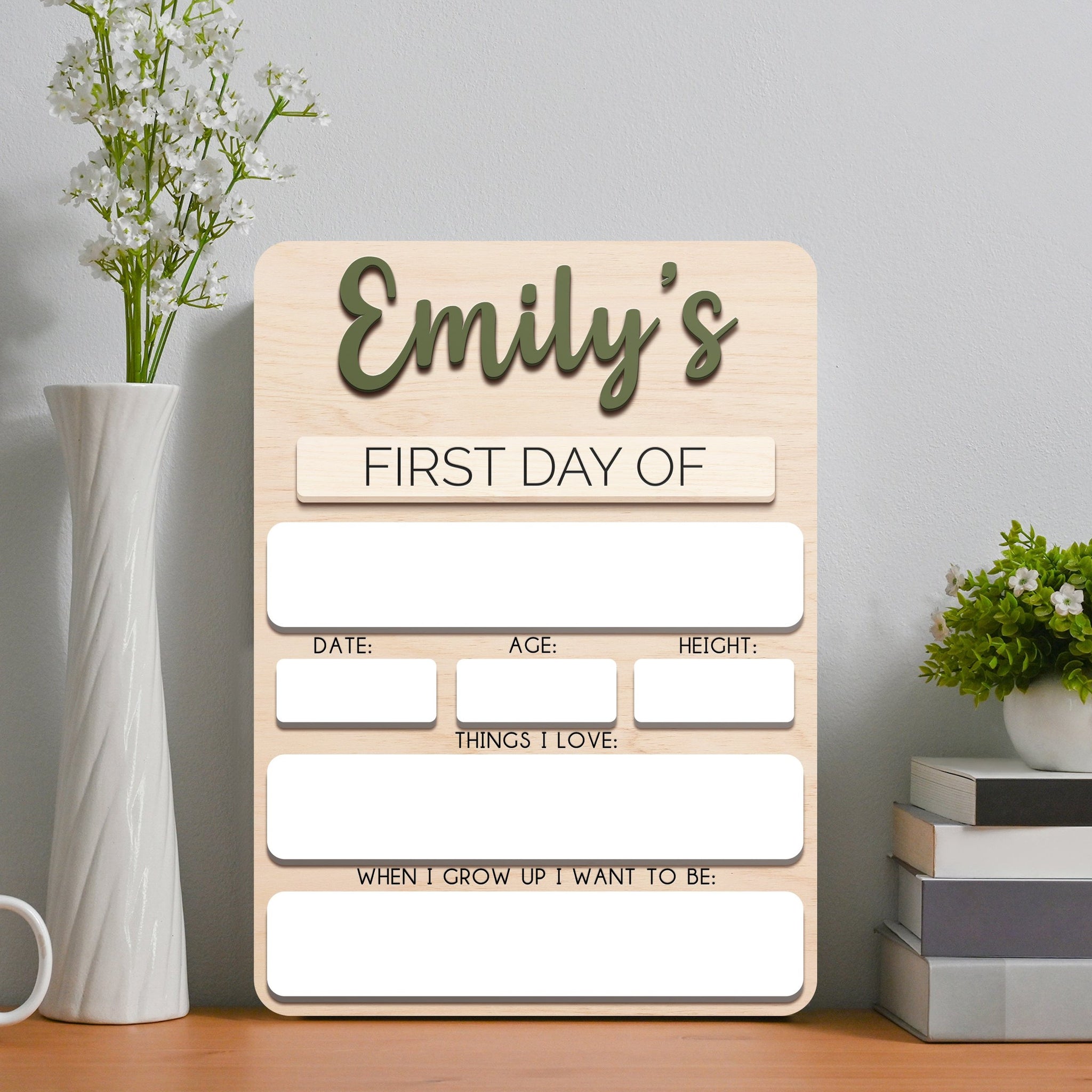 Personalized Interchangeable Names Back to school Board SS57