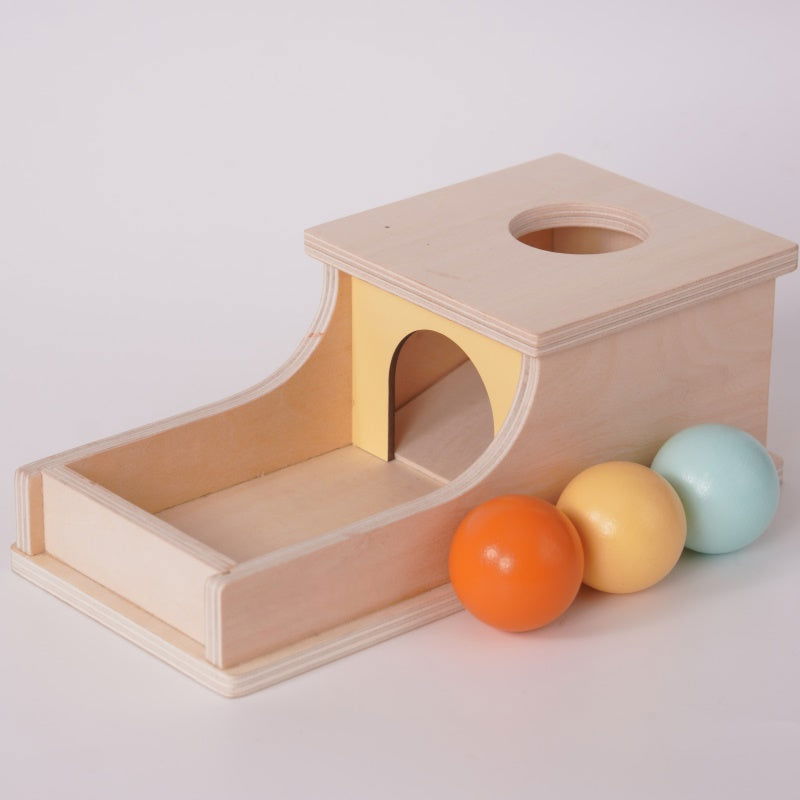 Montessori Wooden Ball Drop Box, Wooden Montessori Toys KL13 - Kindlytoys